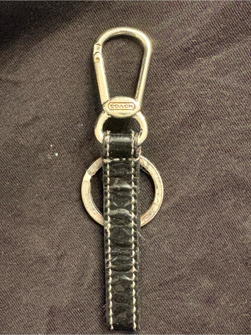 Vintage Coach Trigger Snap Key Fob Keychain